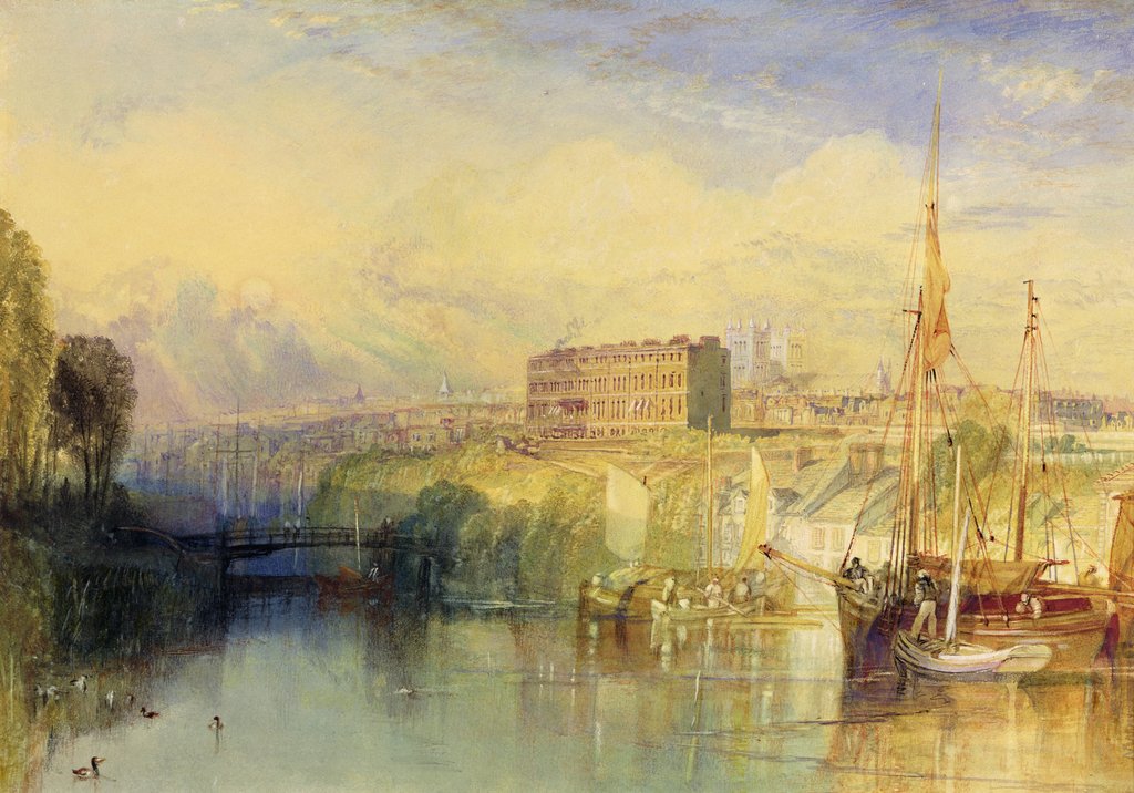 Detail of Exeter, c.1827 by Joseph Mallord William Turner