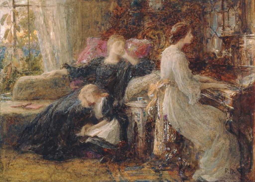Detail of Memories, c.1886 by Frank Dicksee
