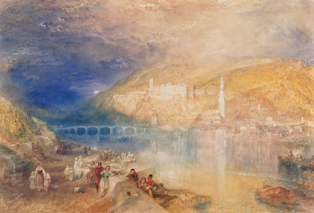 Detail of Heidelberg: Sunset, c.1840-42 by Joseph Mallord William Turner