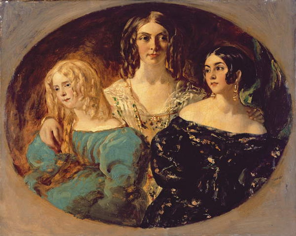 Detail of The Honourable Mrs. Caroline Norton and her Sisters, c.1847 by William Etty
