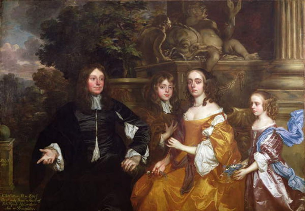Detail of Sir John Cotton and His Family, 1660 by Peter Lely