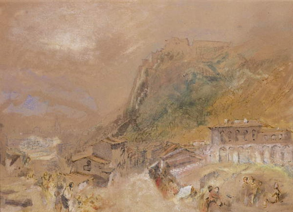 Detail of The Bastille at Grenoble by Joseph Mallord William Turner