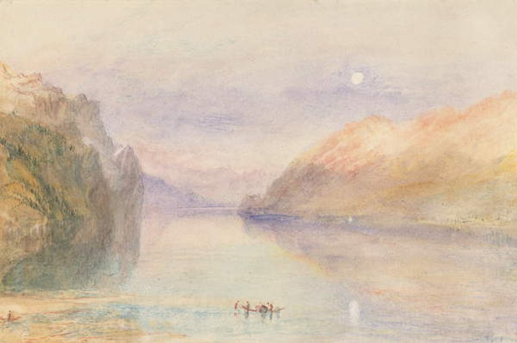 Detail of A Swiss Lake, c.1841 by Joseph Mallord William Turner