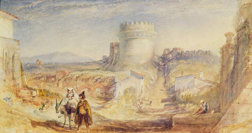 Detail of Rome, the Tomb of Cecilia Metella, c.1824 by Joseph Mallord William Turner