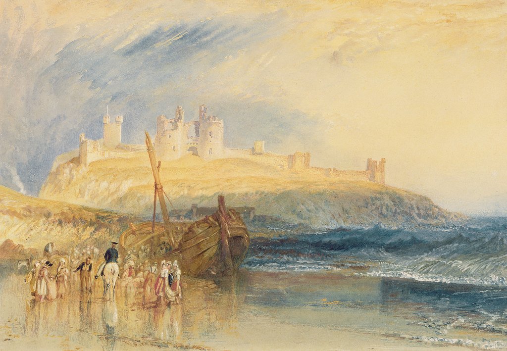 Detail of Dunstanborough Castle, Northumberland, c.1829 by Joseph Mallord William Turner