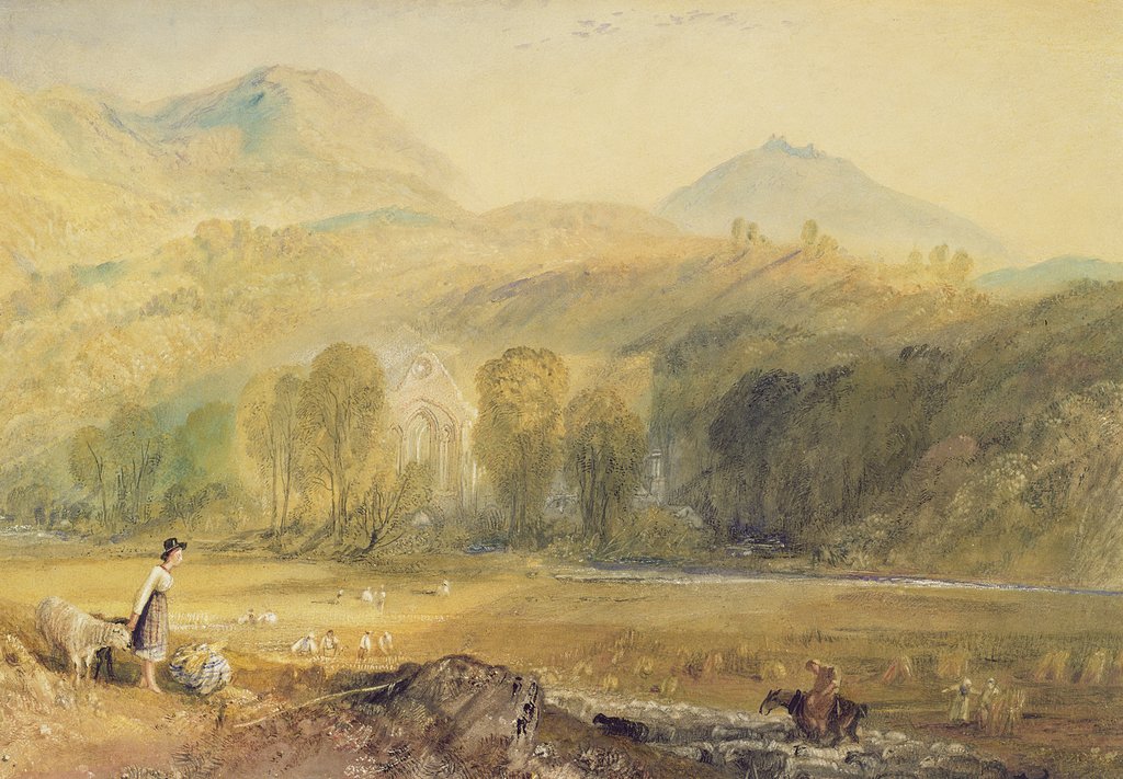 Detail of Valle Crucis Abbey, Denbighshire, c.1826 by Joseph Mallord William Turner