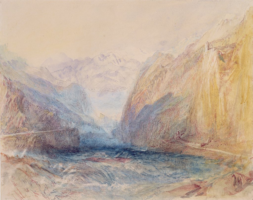 Detail of Domleschg Valley, near Rothenbrunnen, looking towards Rhazuns, 1843 by Joseph Mallord William Turner