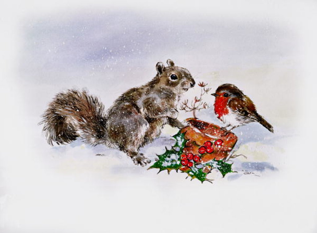 Detail of The Squirrel and the Robin by Diane Matthes
