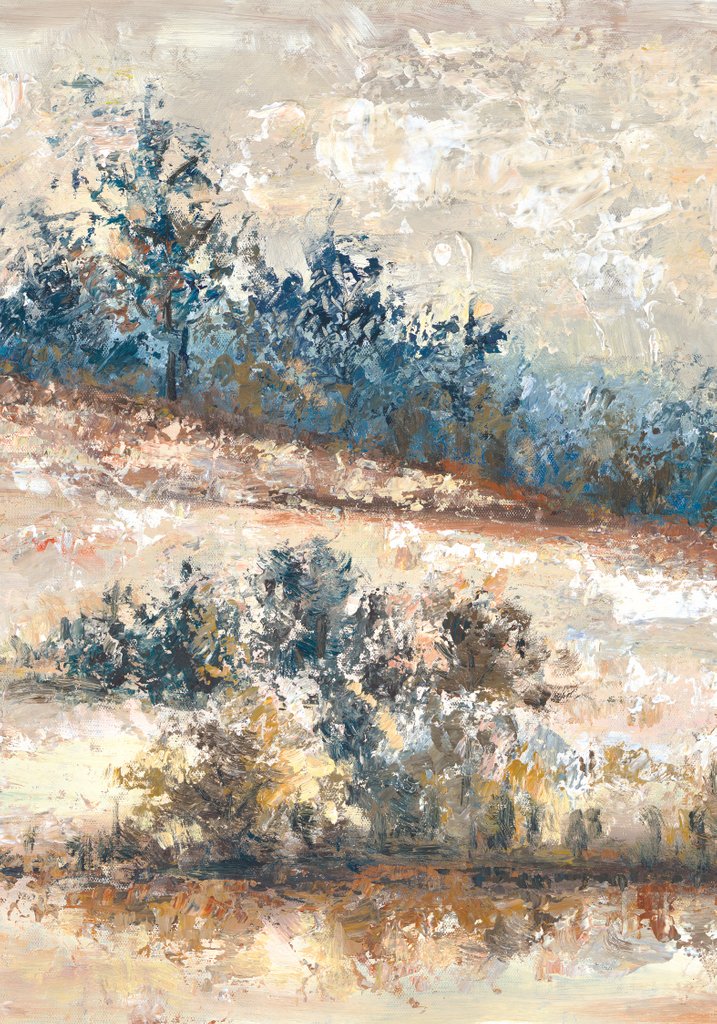 Detail of Blue And Tan Scenery by Anonymous