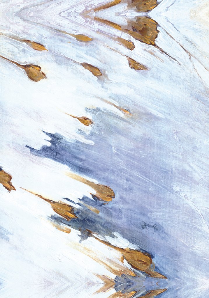 Detail of Abstract Canvas with Gold by Anonymous