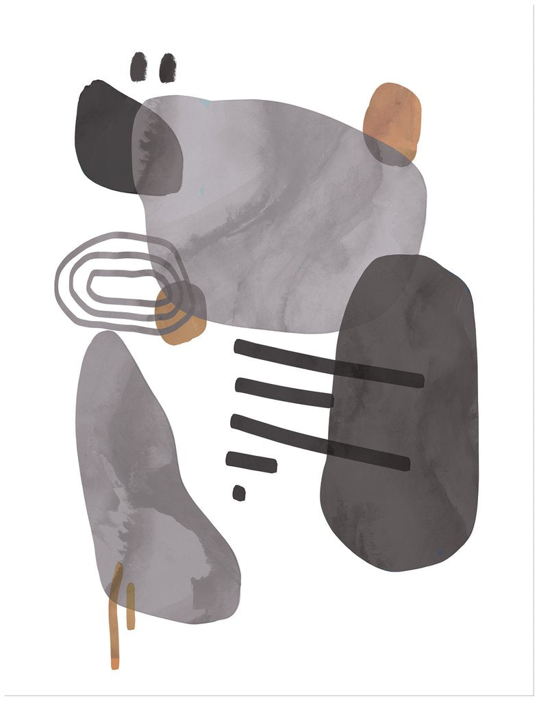 Detail of Abstract Shapes Gray by Anonymous