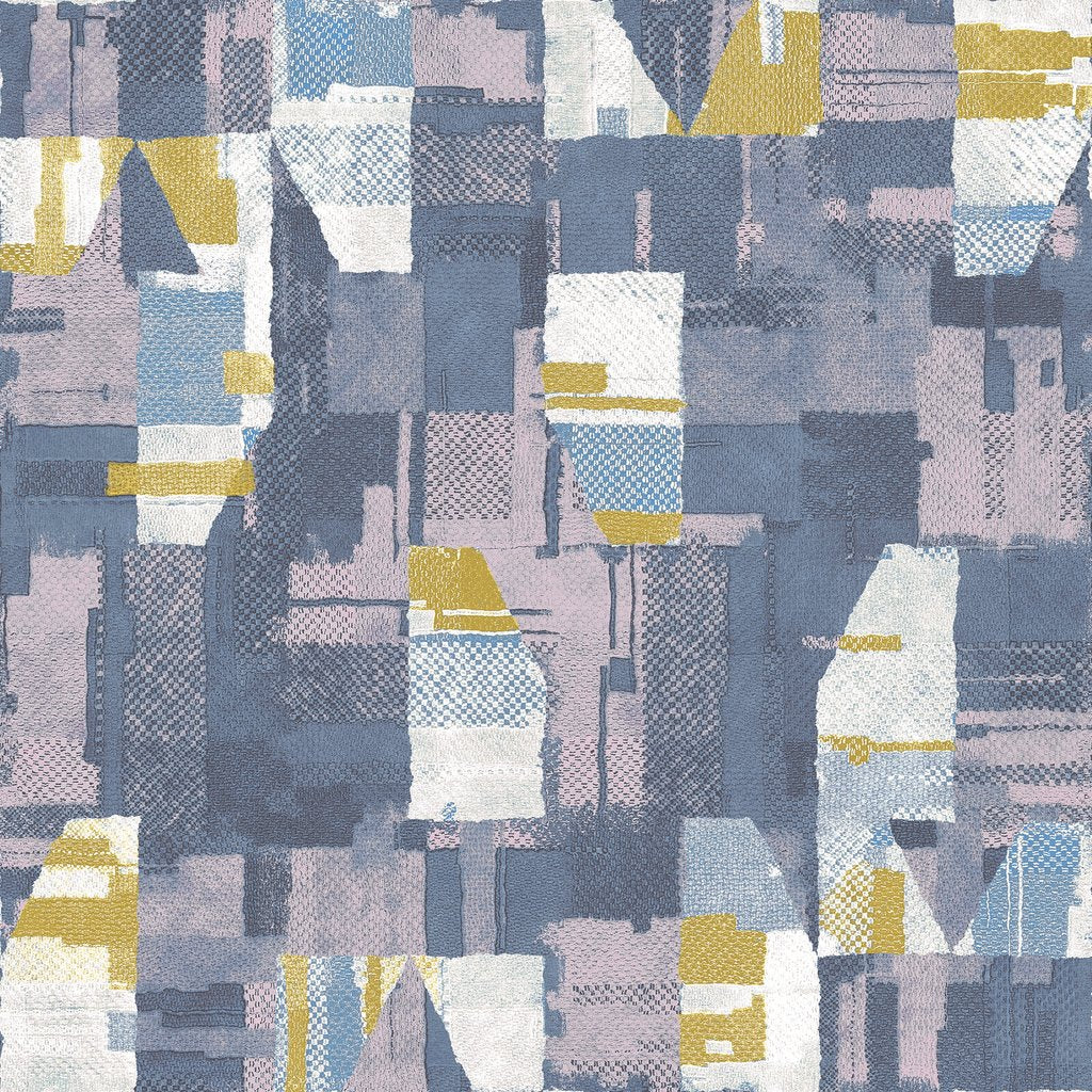 Detail of Blue And Yellow Fabric by Anonymous