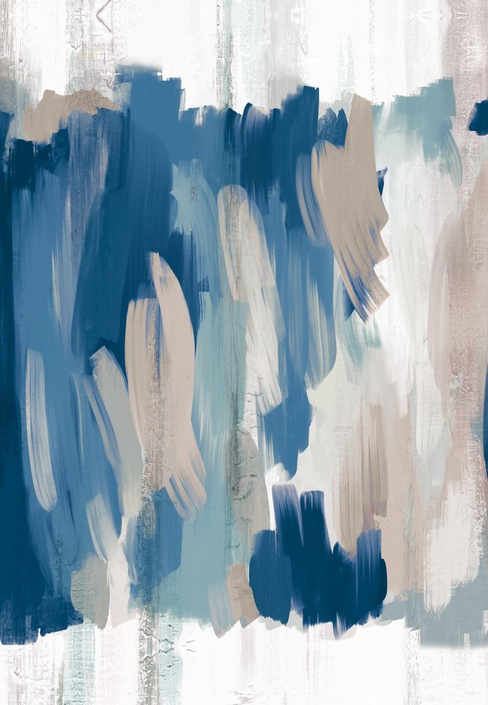 Detail of Brushy Blue Texture Abstract by Anonymous