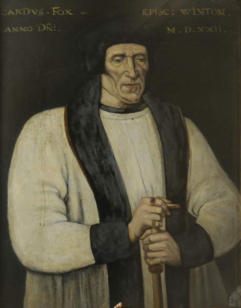 Detail of Richard Foxe, Bishop of Winchester by Hans Corvus