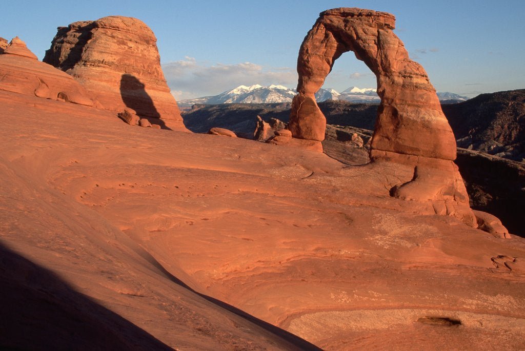 Detail of Delicate Arch in Low-Lying Sunlight by Corbis