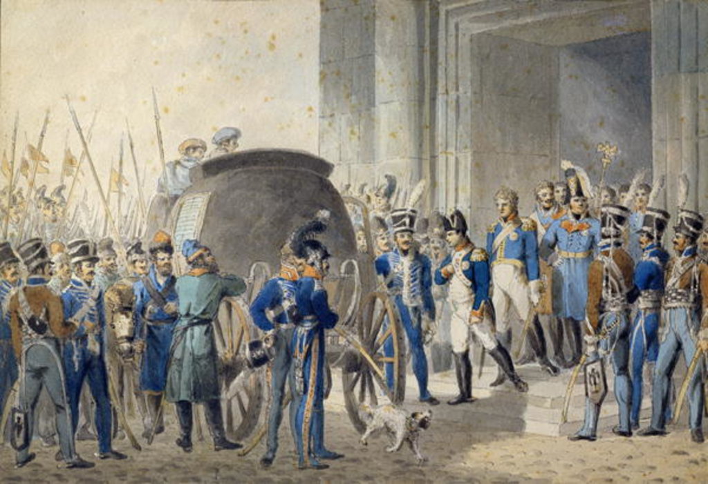 Detail of Departure of Napoleon for Elba by John Augustus Atkinson