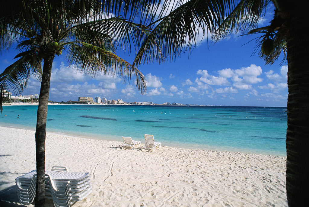 Detail of Lounge Chairs on Beach at Club Med by Anonymous