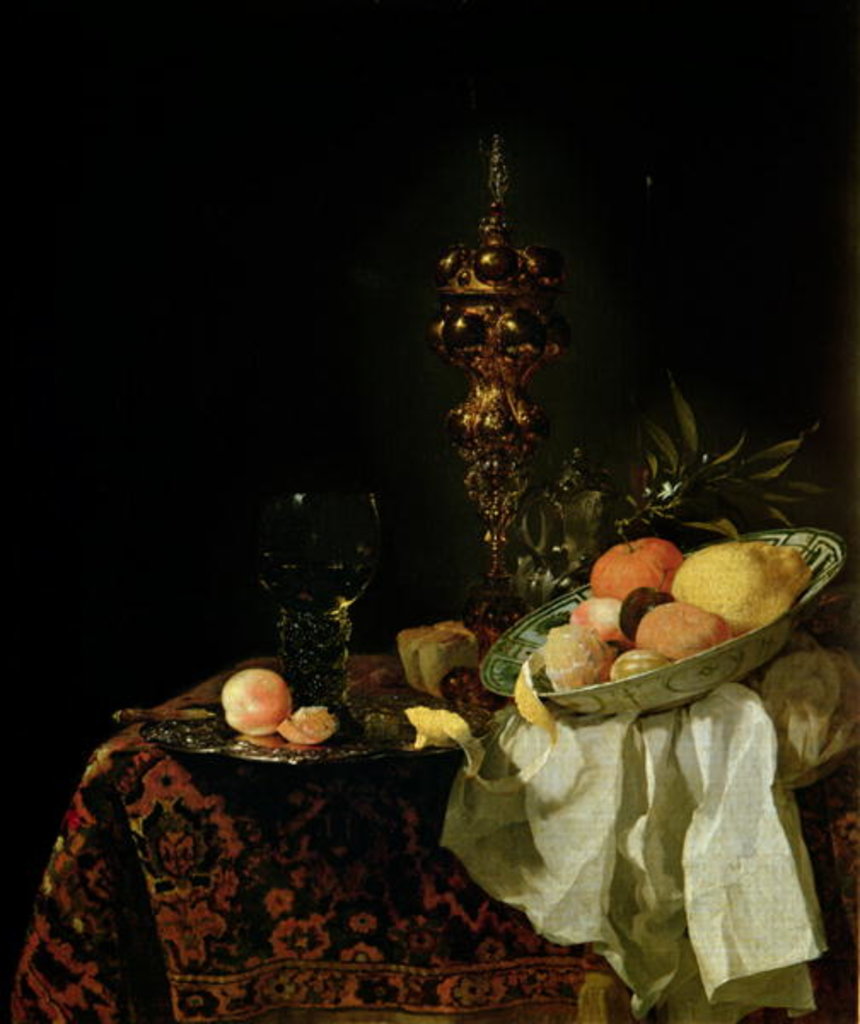 Detail of Dessert, 1653-54 by Willem Kalf