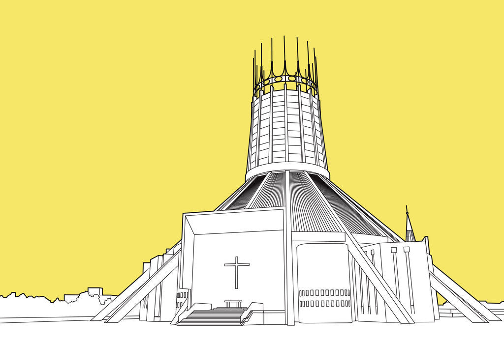 Detail of Metropolitan Cathedral of Christ the King - Liverpool by People Will Always Need Plates