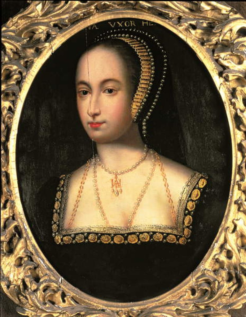 Detail of Portrait of Anne Boleyn, 1533 by English School