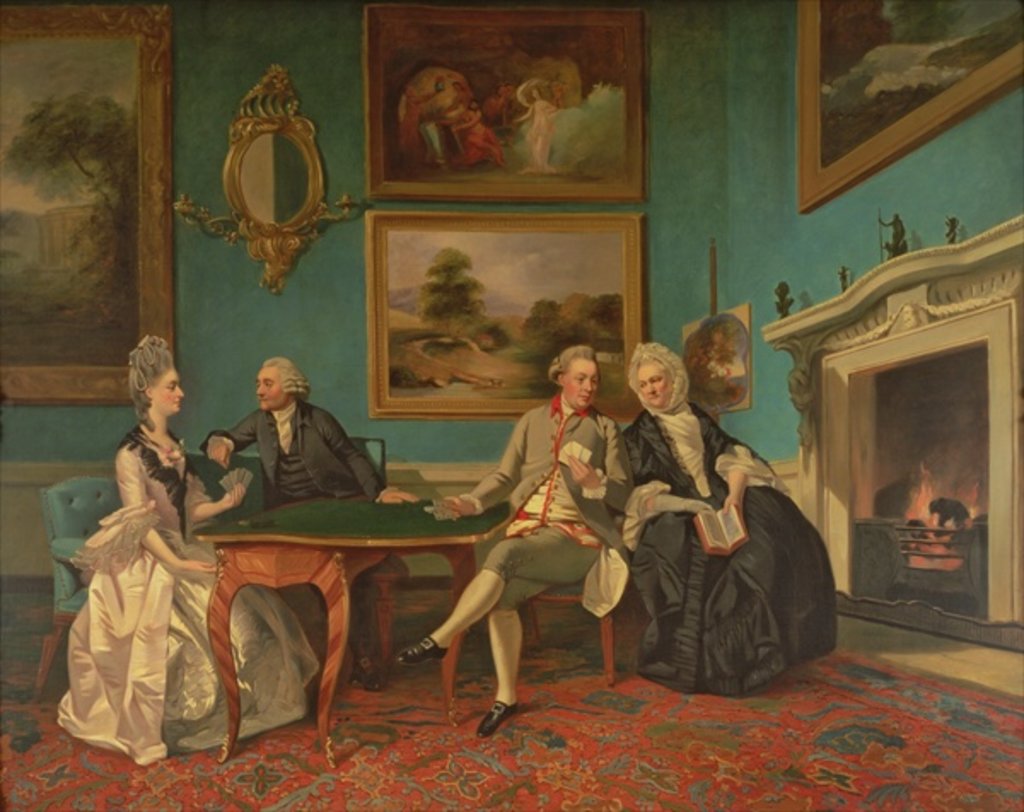 Detail of The Dutton Family in the Drawing Room of Sherborne Park, Gloucestershire, c.1774 by Johann Zoffany