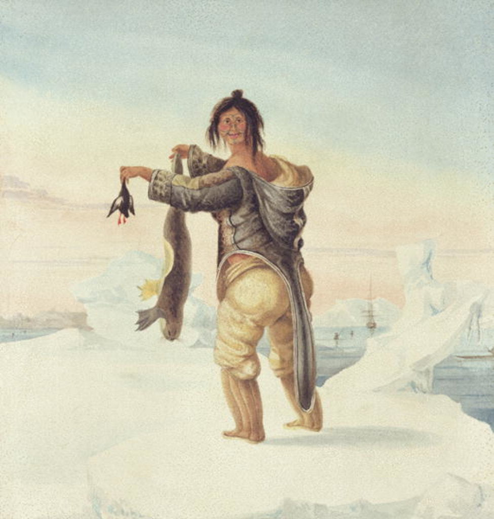 Detail of An Esquimaux of the Savage Islands, 1821 by Captain George Francis Lyon