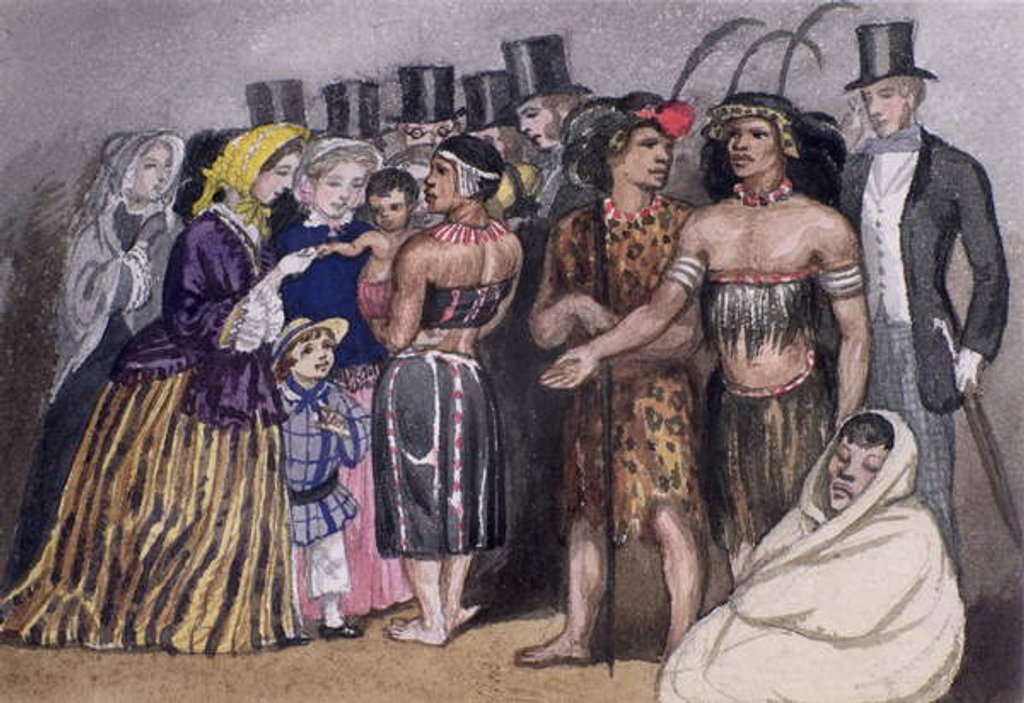 Detail of Meeting the Zulus in London, 1853 by Jemima Blackburn