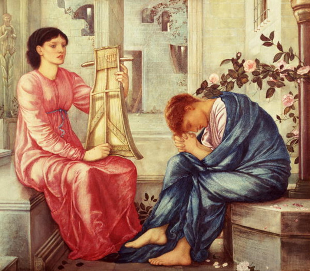 Detail of The Lament, 1866 by Edward Coley Burne-Jones