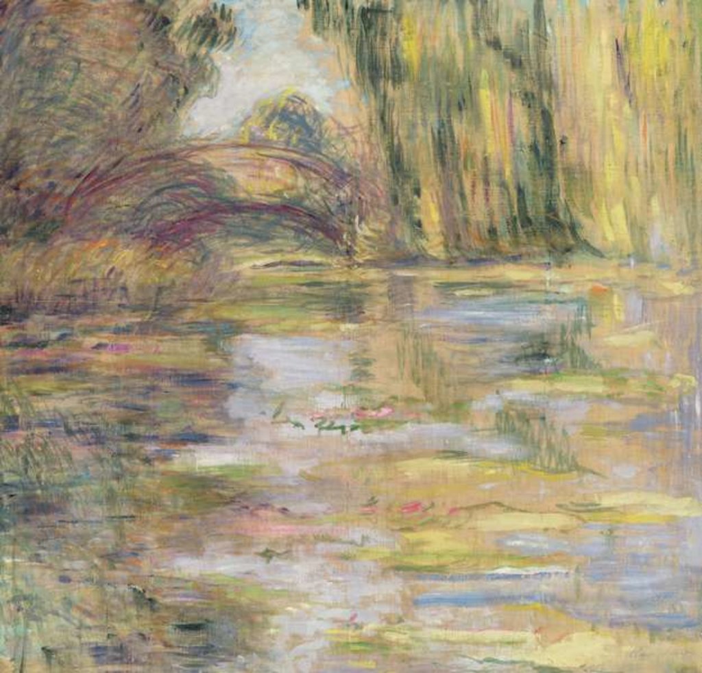 Detail of Waterlily Pond: The Bridge by Claude Monet