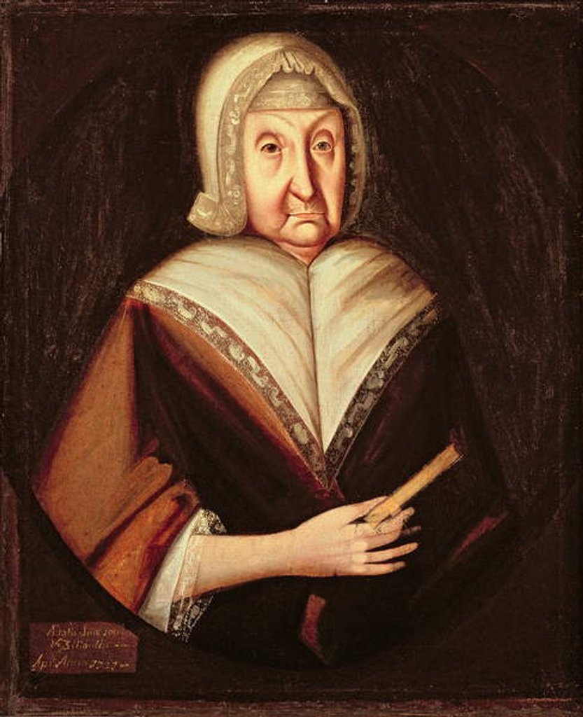 Detail of Mrs William Pollard, 1721 by American School