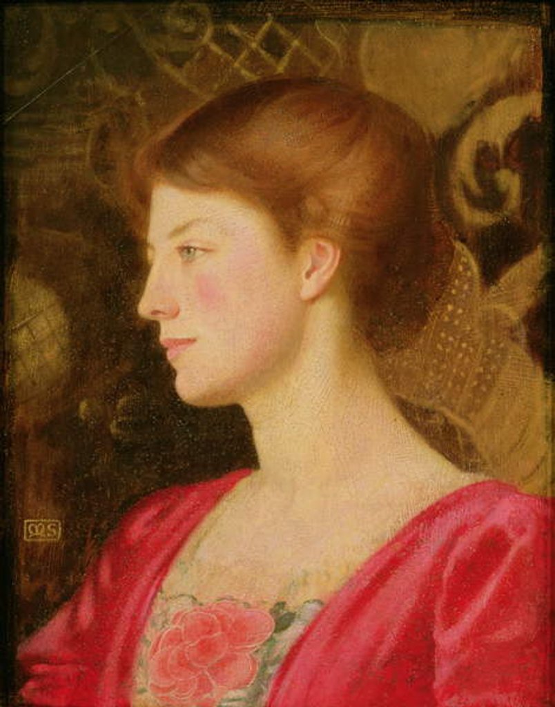 Detail of Portrait of Lady Irene Stokes c.1908 by Marianne Stokes