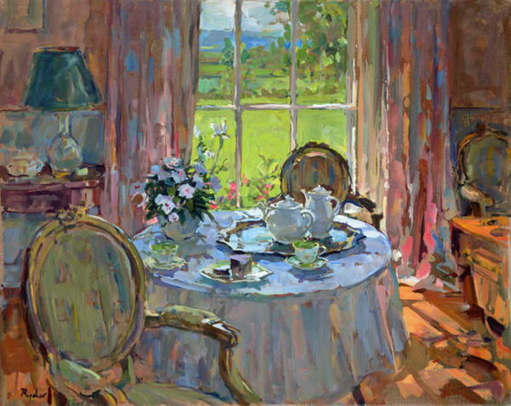 Detail of Sunlit Teatime by Susan Ryder