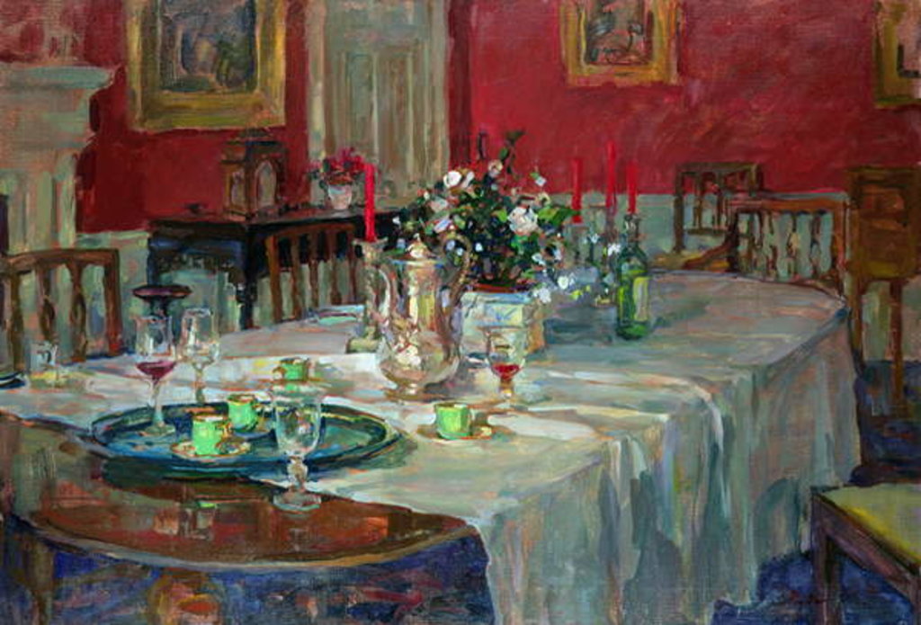 Detail of Dining Table with Silver Jug by Susan Ryder