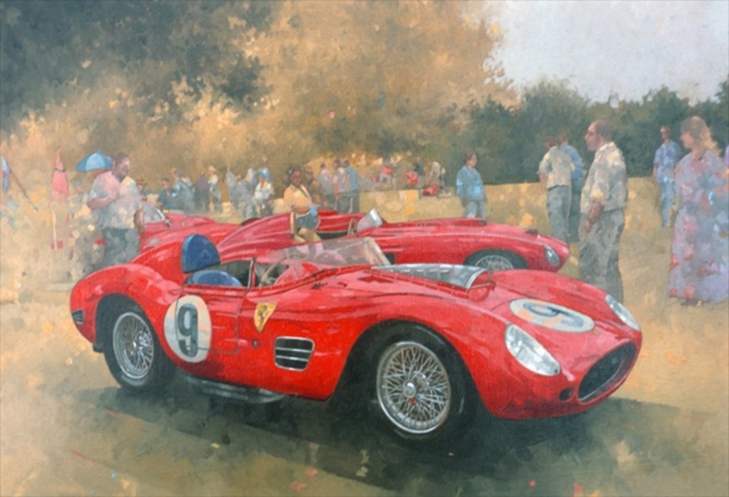 Detail of Ferrari, day out at Meadow Brook by Peter Miller