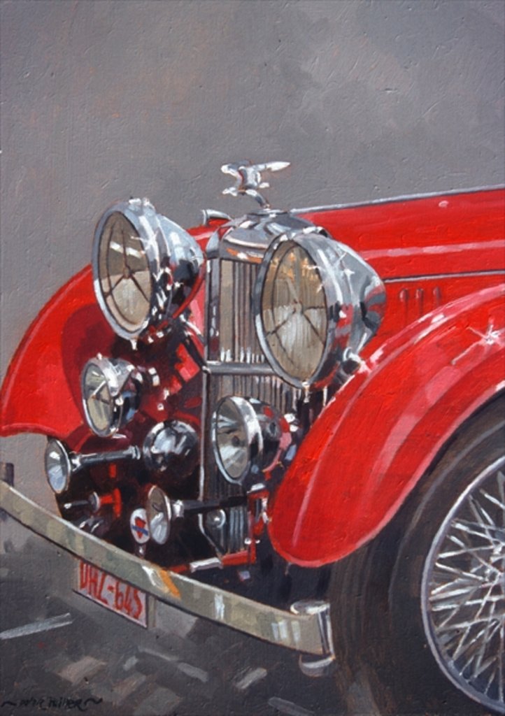 Detail of Red Sp.25 Alvis by Peter Miller