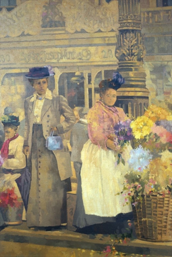 Detail of Flower Seller, London by Peter Miller