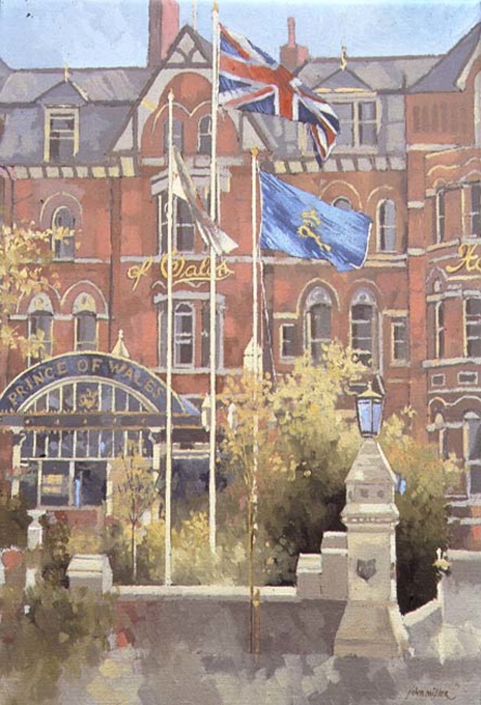 Detail of Flags outside the Prince of Wales, Southport, 1991 by Peter Miller