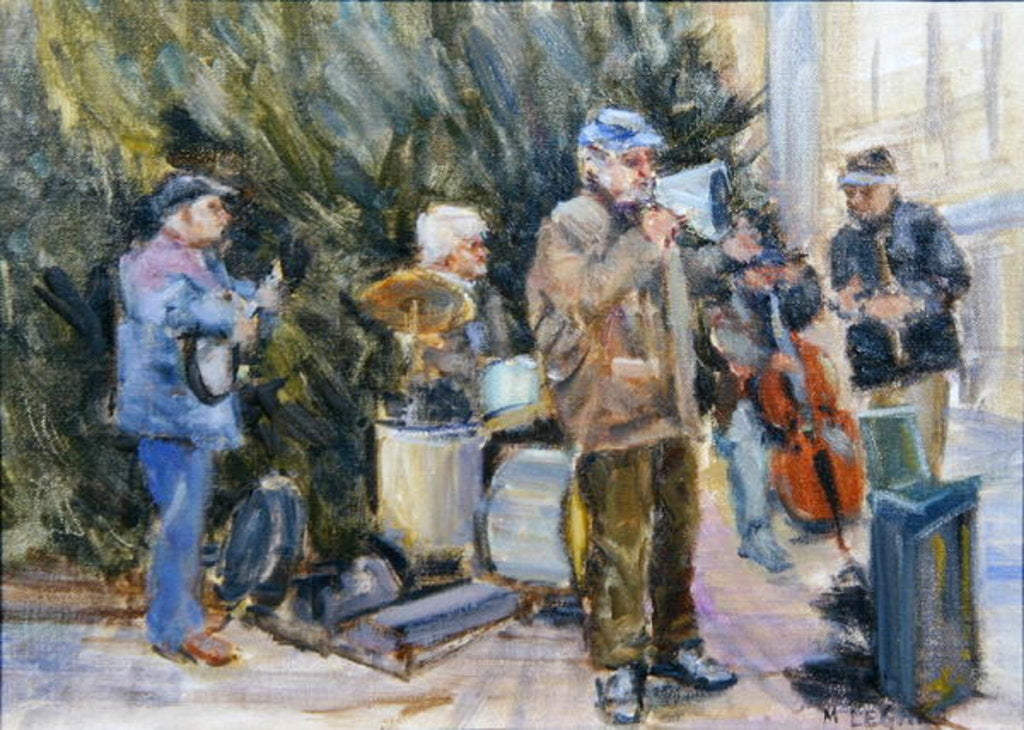 Detail of Jazz Buskers, Prague by Miranda Legard