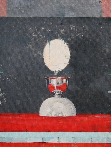 Detail of Egg over red and black by Charlie Millar