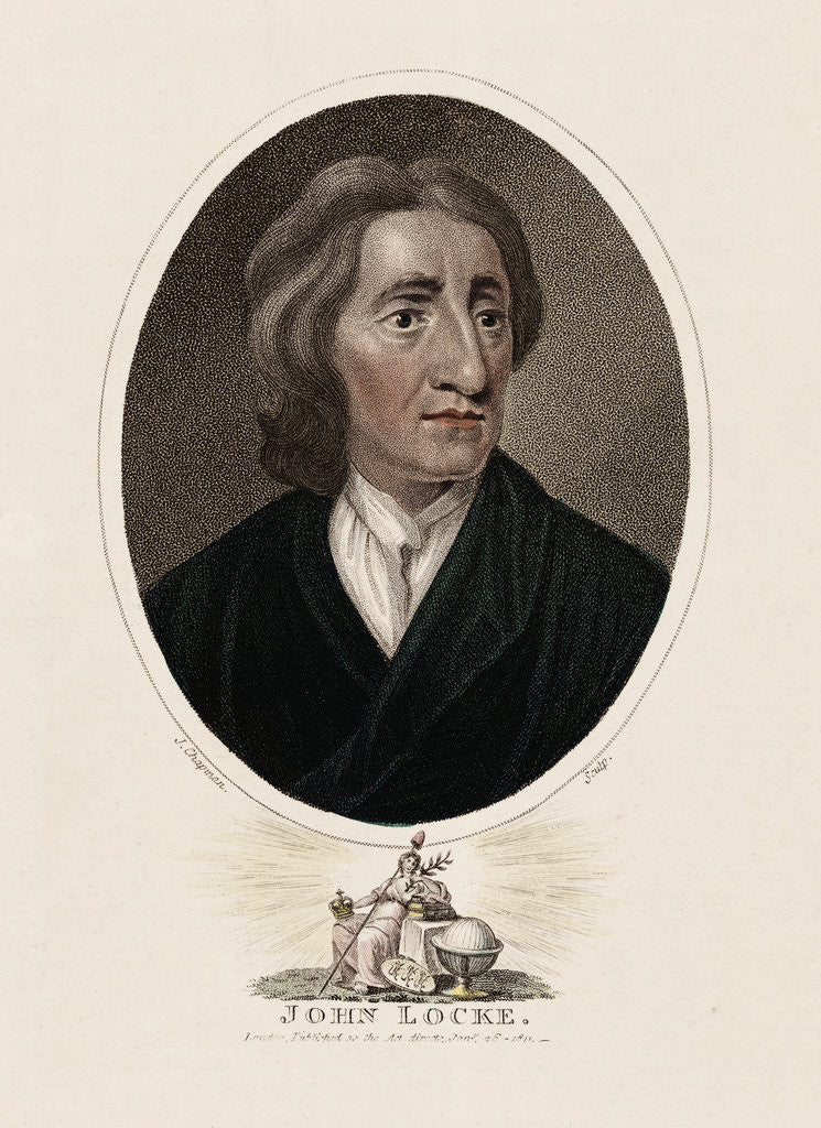 Detail of Philosopher John Locke by Corbis