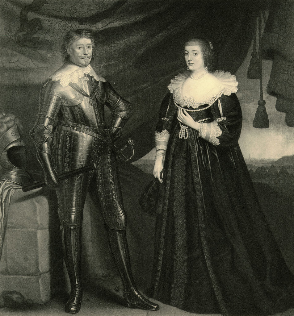 Detail of Portrait of Frederick Henry, Prince of Orange, and His Wife Amalia, Countess of Von Solms by Gerard Honthorst