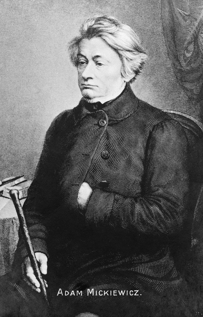 Detail of Portrait of Adam Mickiewicz by Anonymous