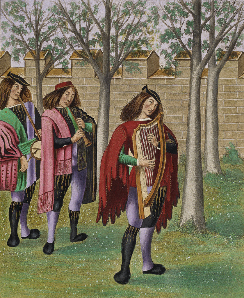 Detail of Minstrels by Anonymous