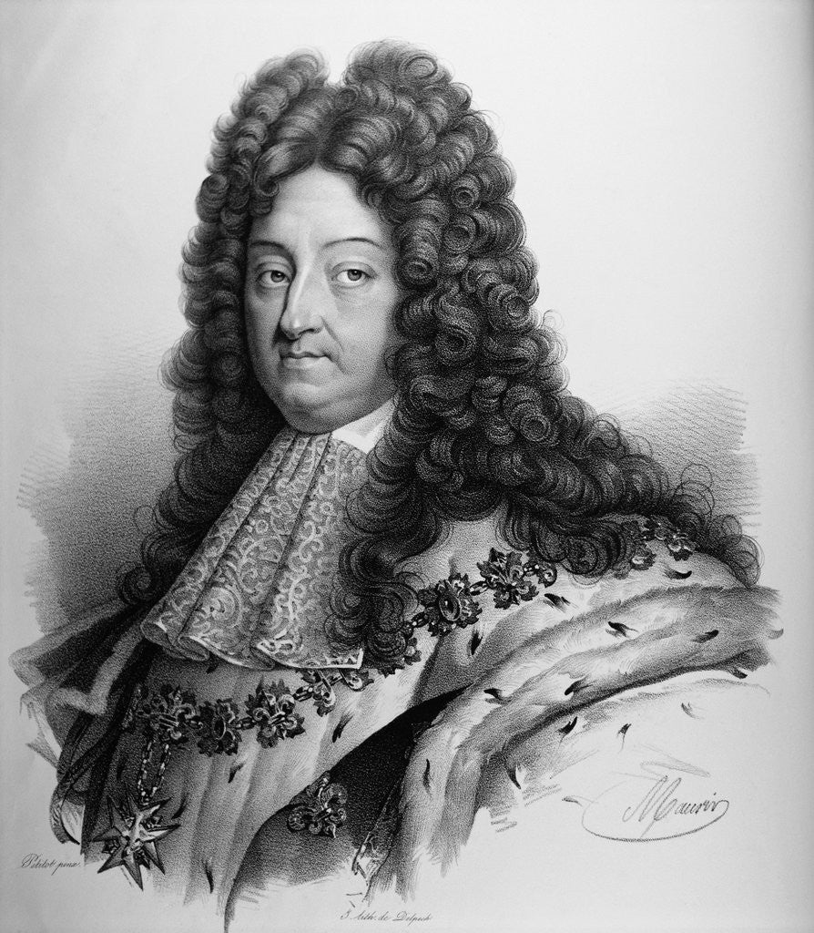 Detail of Portrait of Louis XIV, King of France by Anonymous