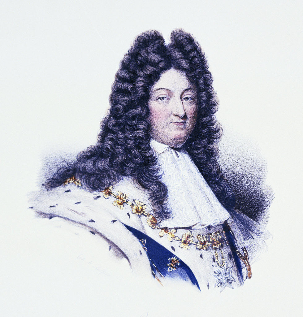 Detail of Portrait of Louis XIV, King of France by Anonymous