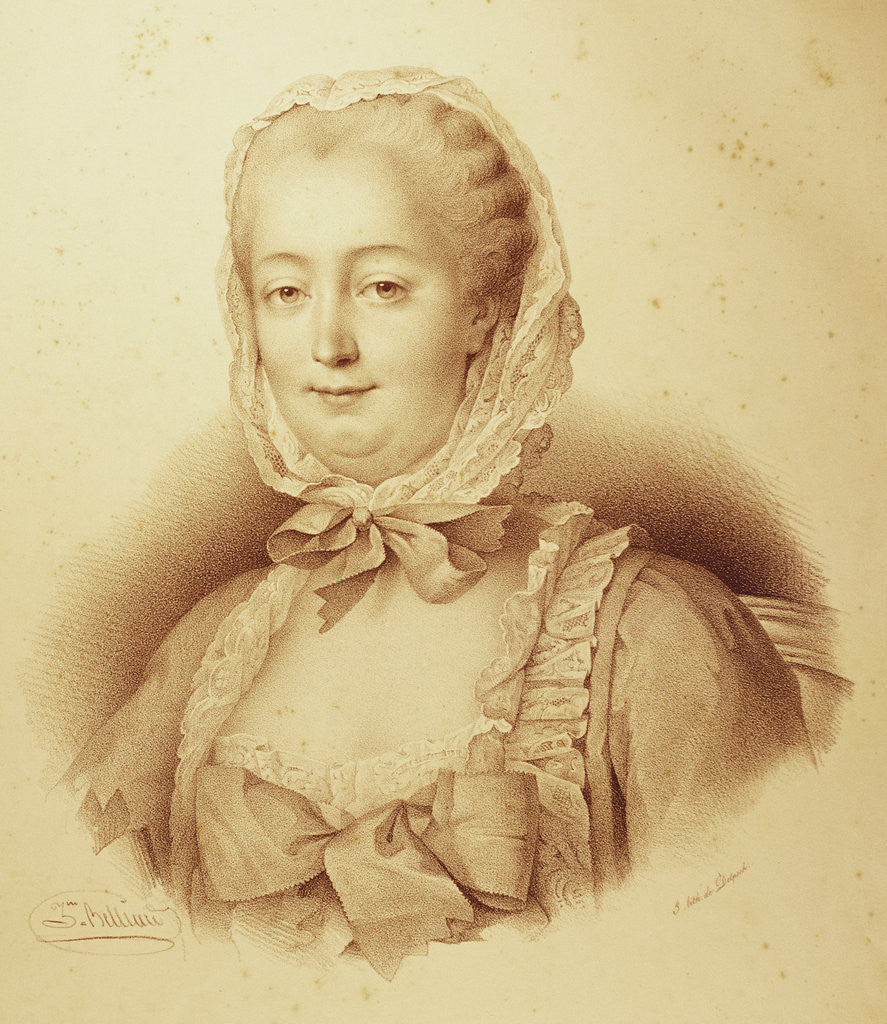 Detail of Print Depicting Madame de Pompadour by Anonymous