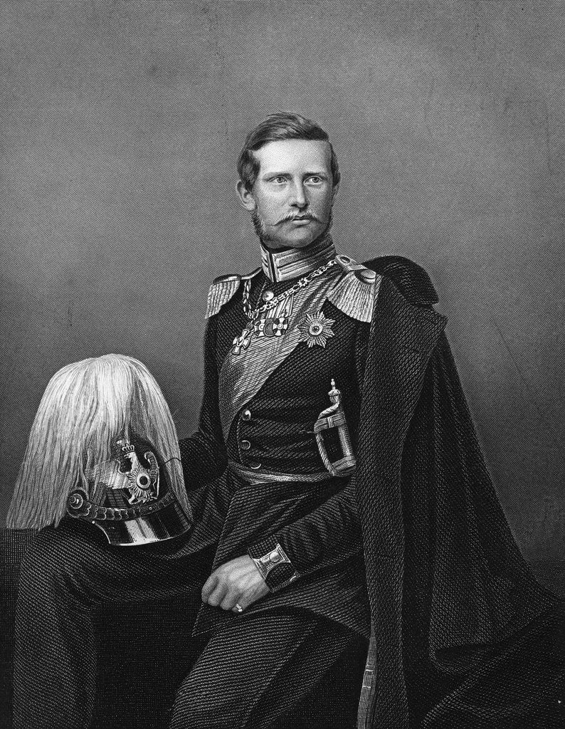Detail of Engraved Portrait of Prince Frederick William of Prussia by D.J. Pound