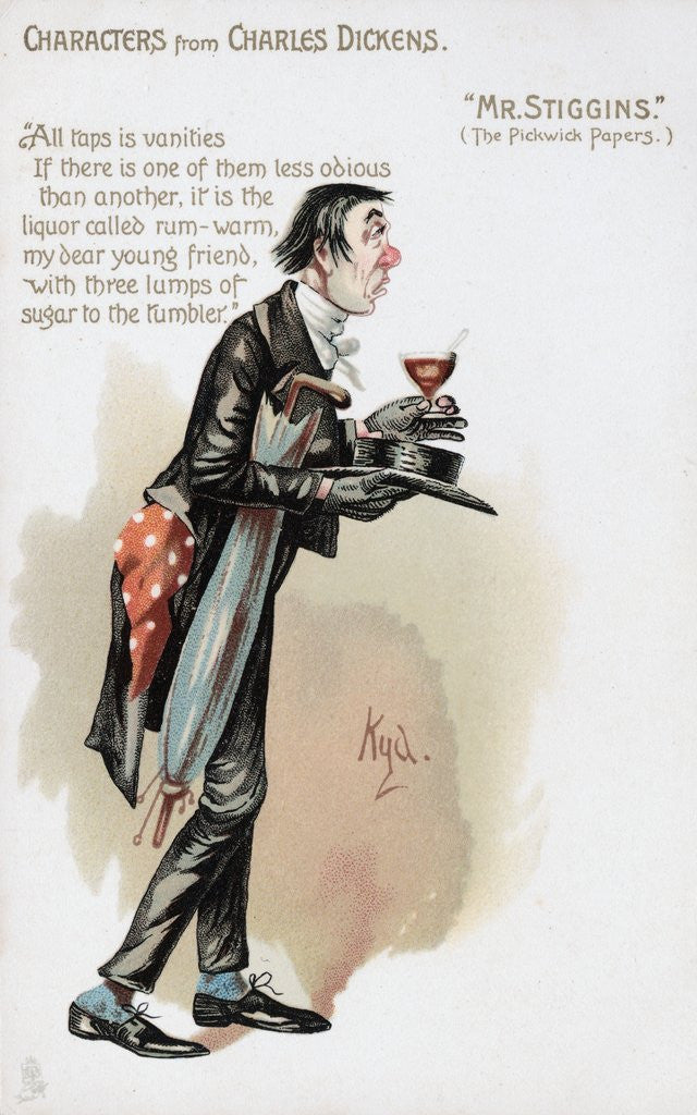Detail of Mr. Stiggins from The Pickwick Papers by Anonymous