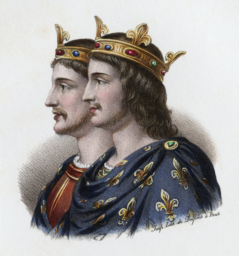 Detail of Louis and Carloman by Anonymous
