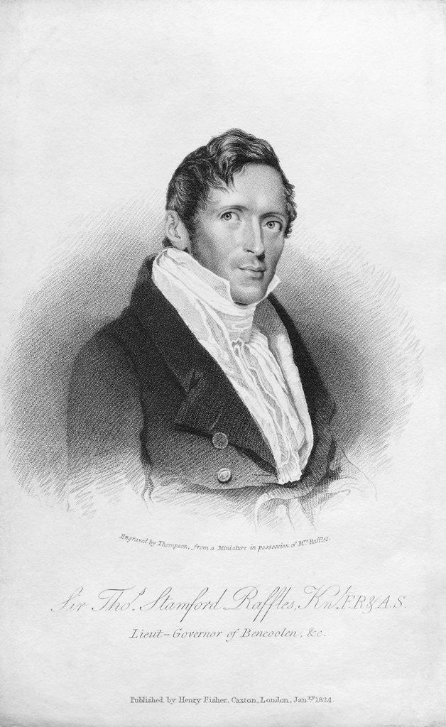 Detail of Sir Thos. Stamford Raffles Engraving by THOMPSON